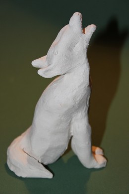 Bergrüßungsskulptur Wolf